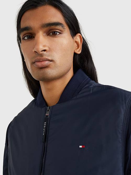 Tommy Hilfiger TH Warm Packable Insulated Bomber Ceket Erkek Mavi | TH730NMI