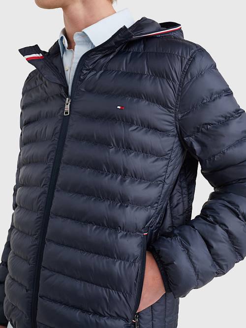 Tommy Hilfiger TH Warm Packable Kukuletalı Ceket Erkek Mavi | TH846YJL