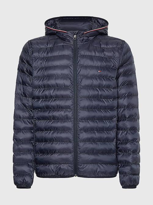 Tommy Hilfiger TH Warm Packable Kukuletalı Ceket Erkek Mavi | TH846YJL