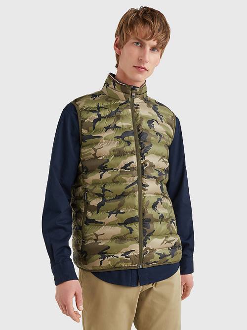 Tommy Hilfiger TH Warm Packable Padded Gilet Kaban Erkek Yeşil | TH067TJH