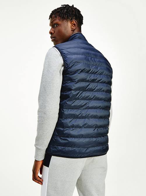 Tommy Hilfiger TH Warm Packable Padded Gilet Kaban Erkek Mavi | TH201RZH