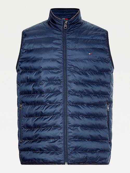 Tommy Hilfiger TH Warm Packable Padded Gilet Kaban Erkek Mavi | TH201RZH