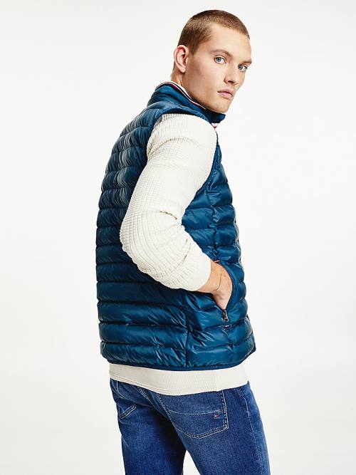 Tommy Hilfiger TH Warm Packable Padded Gilet Kaban Erkek Mavi | TH530MVL