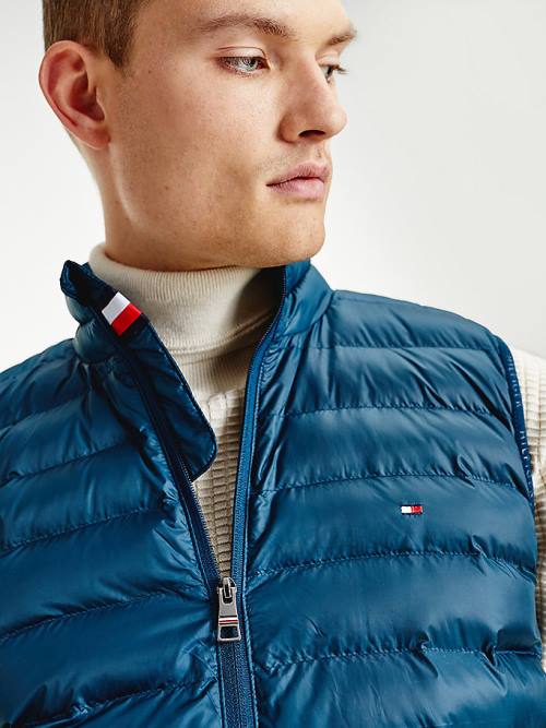 Tommy Hilfiger TH Warm Packable Padded Gilet Kaban Erkek Mavi | TH530MVL