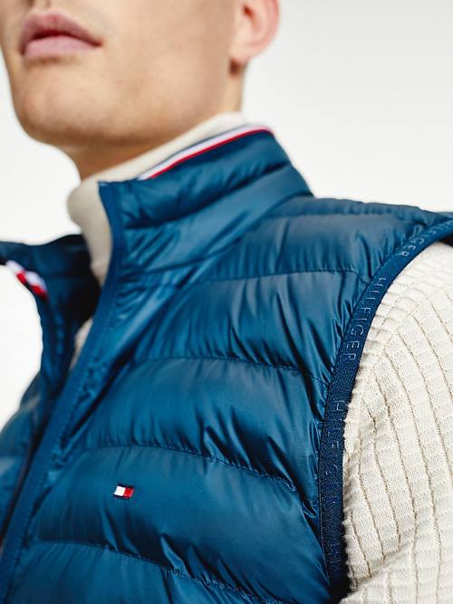 Tommy Hilfiger TH Warm Packable Padded Gilet Kaban Erkek Mavi | TH530MVL