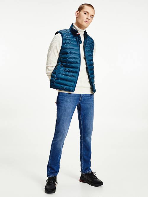 Tommy Hilfiger TH Warm Packable Padded Gilet Kaban Erkek Mavi | TH530MVL