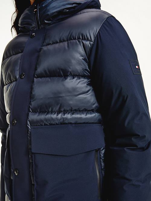 Tommy Hilfiger TH Warm Tech Filled Puffer Ceket Erkek Mavi | TH453IBV