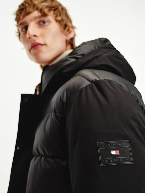 Tommy Hilfiger TH Warm Tech Filled Puffer Ceket Erkek Siyah | TH672WDO