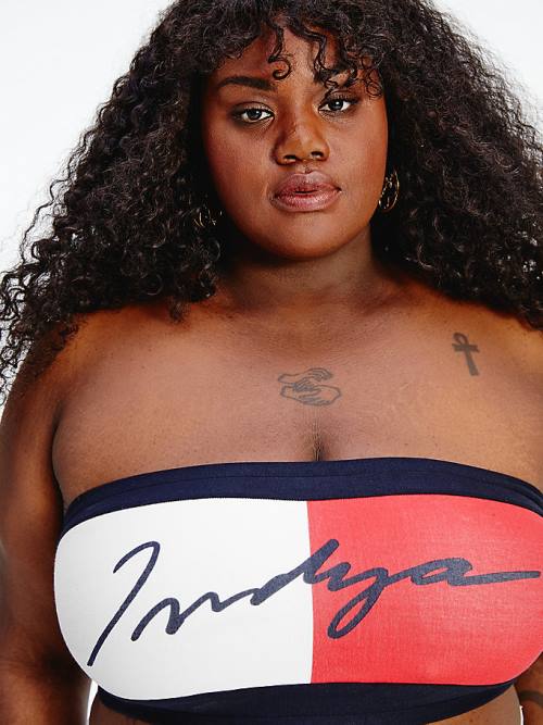 Tommy Hilfiger TOMMYXINDYA Curve Bandeau İç Giyim Kadın Mavi | TH382VQN