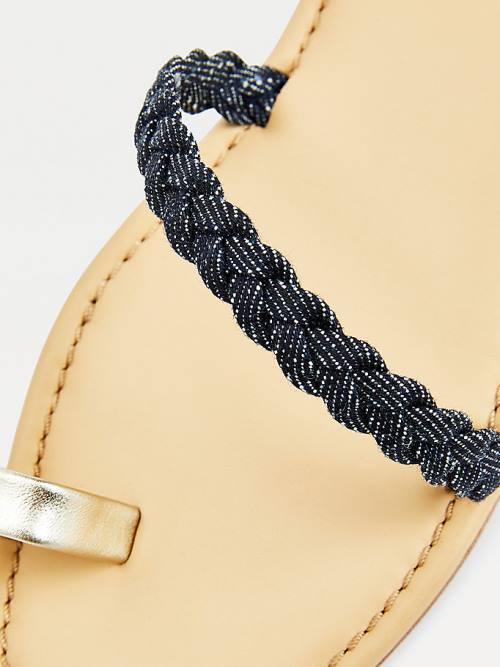 Tommy Hilfiger TOMMYXINDYA Denim Braid Sandalet Erkek Mavi | TH617IGK