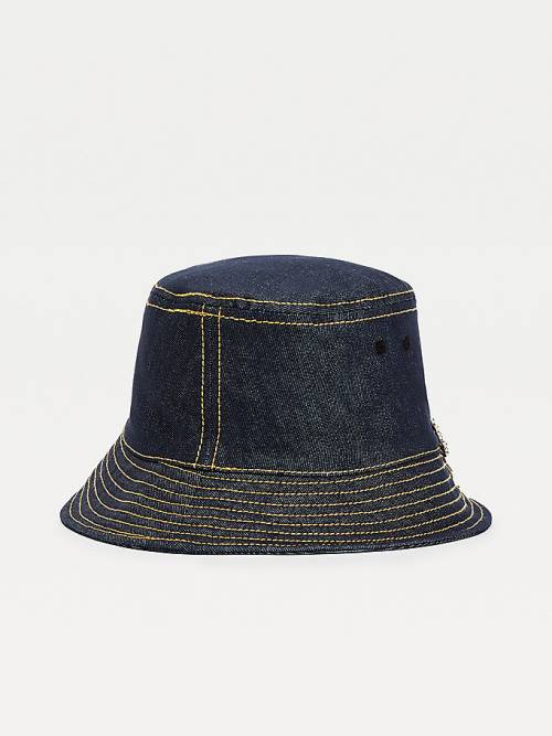 Tommy Hilfiger TOMMYXINDYA Denim Bucket Şapka Kadın Mavi | TH930MSE