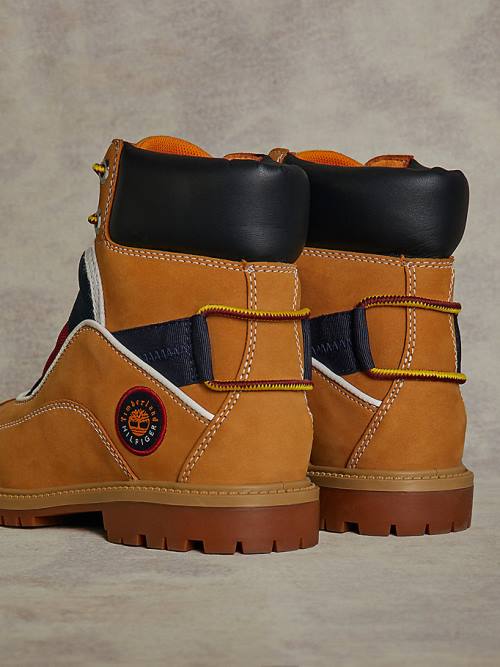 Tommy Hilfiger TOMMYXTIMBERLAND Remixed Signature C&S Bot Erkek Sarı | TH053MPL