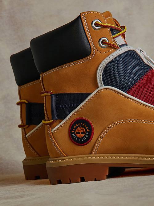 Tommy Hilfiger TOMMYXTIMBERLAND Remixed Signature C&S Bot Erkek Sarı | TH053MPL