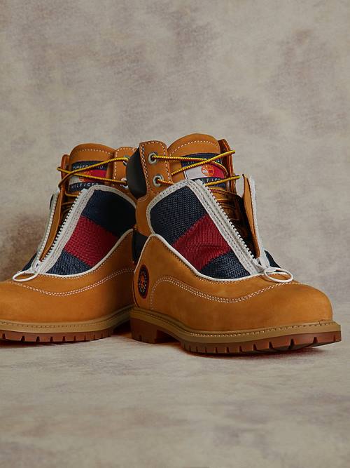 Tommy Hilfiger TOMMYXTIMBERLAND Remixed Signature C&S Bot Erkek Sarı | TH053MPL