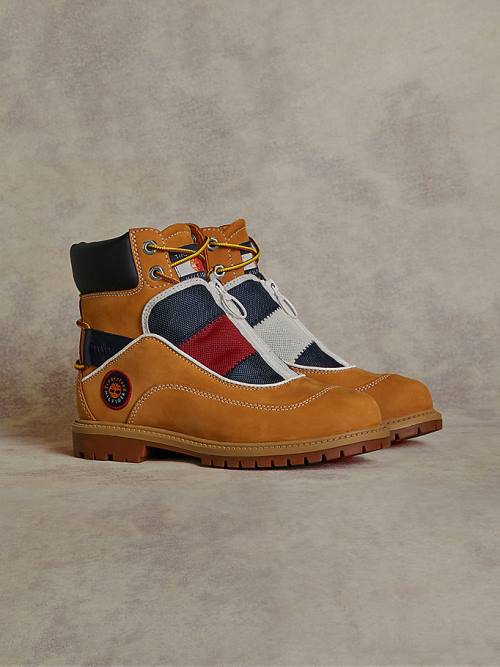 Tommy Hilfiger TOMMYXTIMBERLAND Remixed Signature C&S Bot Erkek Sarı | TH053MPL