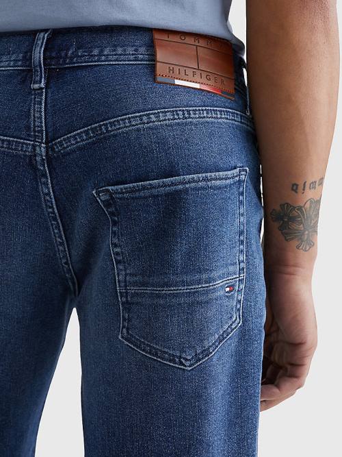 Tommy Hilfiger Tapered Faded Denim Shorts Jean Pantolon Erkek Denim | TH956TBI