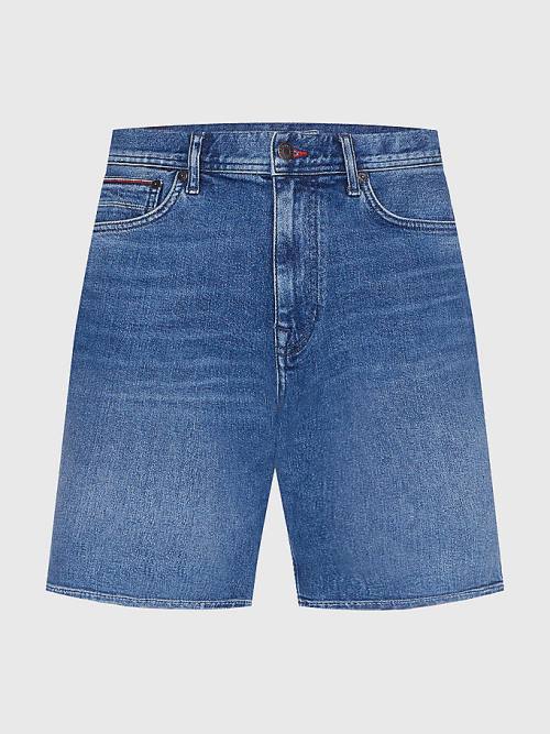 Tommy Hilfiger Tapered Faded Denim Shorts Jean Pantolon Erkek Denim | TH956TBI