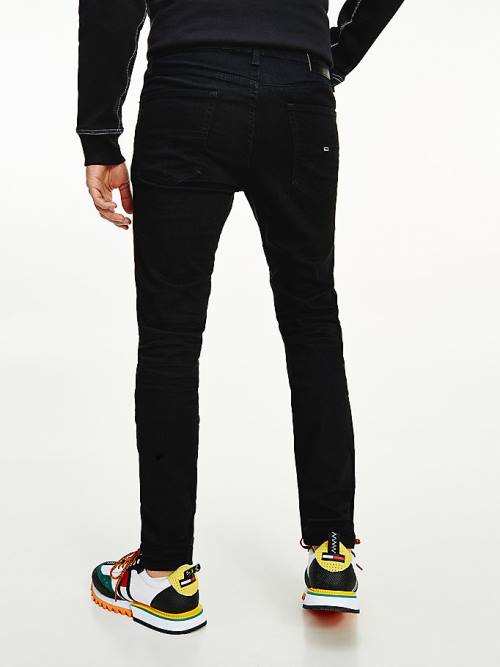 Tommy Hilfiger Tapered Slim Fit Black Jean Pantolon Erkek Denim | TH821TRU