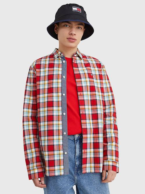 Tommy Hilfiger Tartan Check Gömlek Erkek Kırmızı | TH195QPF