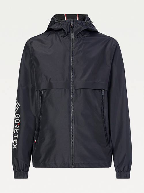 Tommy Hilfiger Tech Essential GORE-TEX Kukuletalı Ceket Erkek Siyah | TH924NDU