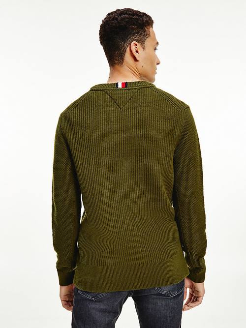 Tommy Hilfiger Textured Relaxed Fit Jumper Kazak Erkek Kahverengi | TH043QYW