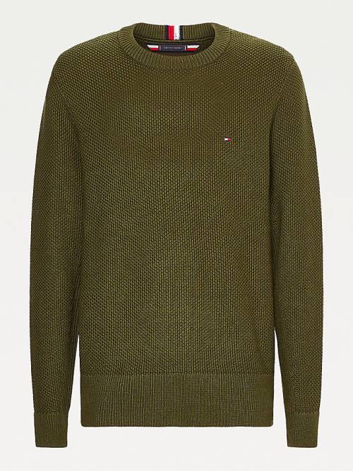 Tommy Hilfiger Textured Relaxed Fit Jumper Kazak Erkek Kahverengi | TH043QYW