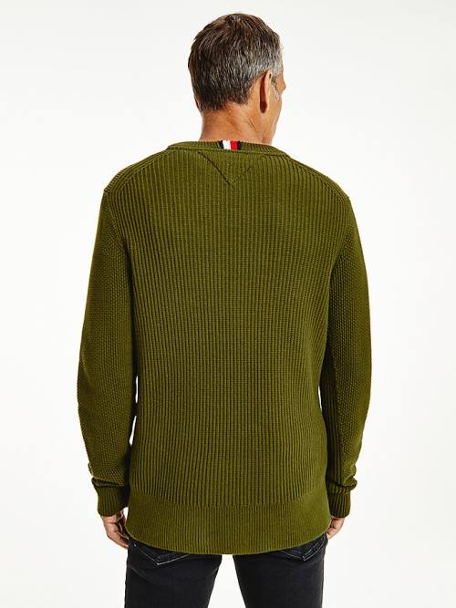 Tommy Hilfiger Textured Relaxed Fit Jumper Kazak Erkek Kahverengi | TH043QYW