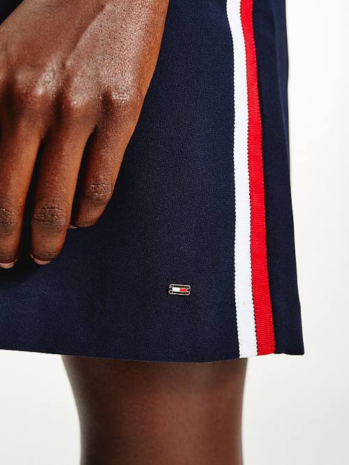 Tommy Hilfiger Three-Quarter Sleeve Shift Elbise Kadın Mavi | TH016BRS