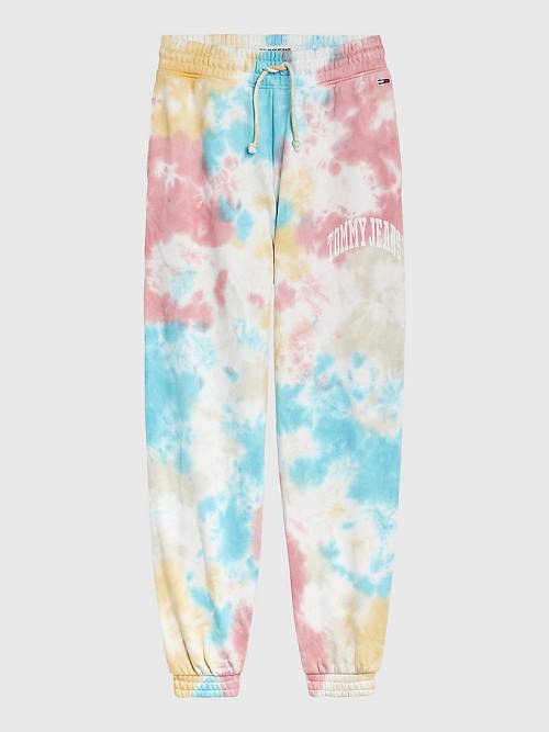 Tommy Hilfiger Tie-Dye Relaxed Fit Joggers Pantolon Kadın Beyaz | TH689KSF