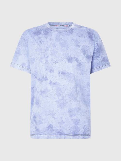 Tommy Hilfiger Tie-Dye Relaxed Fit Tişört Erkek Mavi | TH859RJL