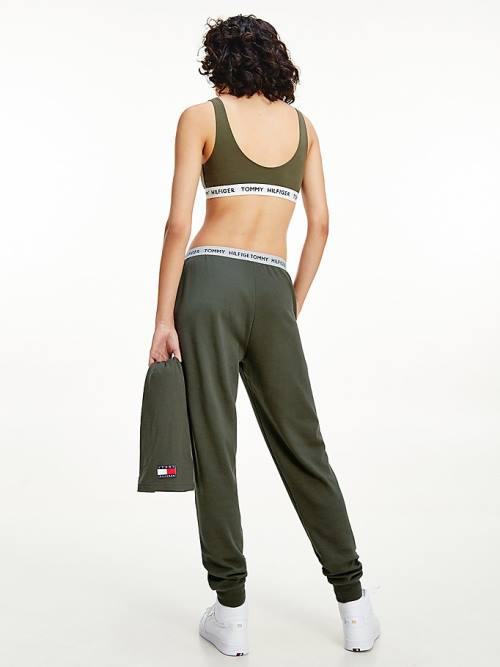 Tommy Hilfiger Tommy 85 Logo Waistband Joggers Pantolon Kadın Haki | TH697BHJ