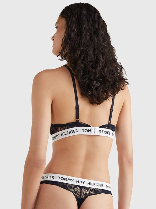 Tommy Hilfiger Tommy 85 Star Dantel Triangle Bra İç Giyim Kadın Mavi | TH487CGE