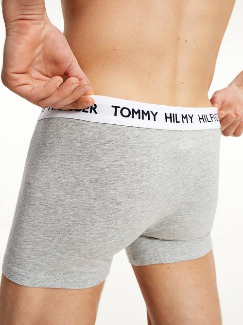 Tommy Hilfiger Tommy 85 Stretch Pamuklu Logo Trunks İç Giyim Erkek Gri | TH042CRT