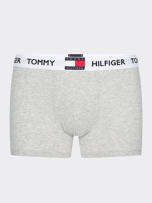 Tommy Hilfiger Tommy 85 Stretch Pamuklu Logo Trunks İç Giyim Erkek Gri | TH042CRT