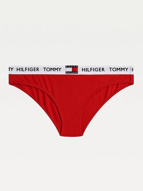 Tommy Hilfiger Tommy 85 Stretch Pamuklu Logo Briefs İç Giyim Kadın Kırmızı | TH153ADH