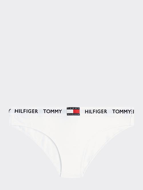 Tommy Hilfiger Tommy 85 Stretch Pamuklu Logo Briefs İç Giyim Kadın Beyaz | TH241ELD