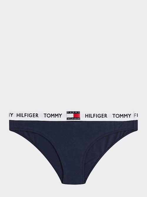 Tommy Hilfiger Tommy 85 Stretch Pamuklu Logo Briefs İç Giyim Kadın Mavi | TH675RFH