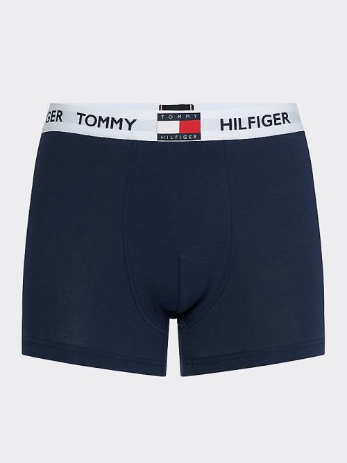 Tommy Hilfiger Tommy 85 Stretch Pamuklu Logo Trunks İç Giyim Erkek Mavi | TH813ASK