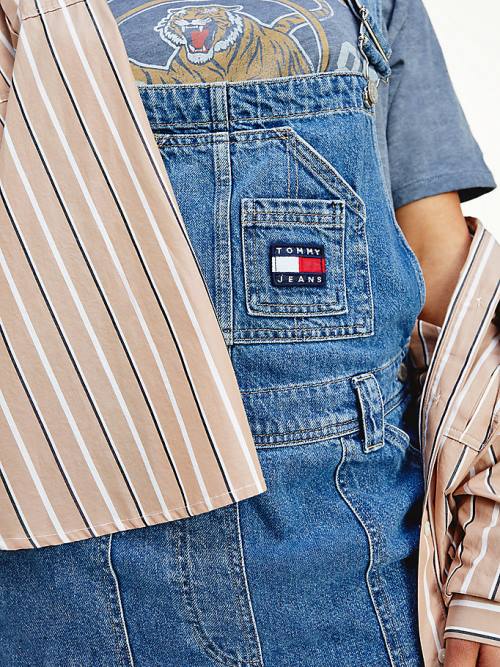 Tommy Hilfiger Tommy Badge Denim Dungarees Jean Pantolon Kadın Denim | TH085NAO