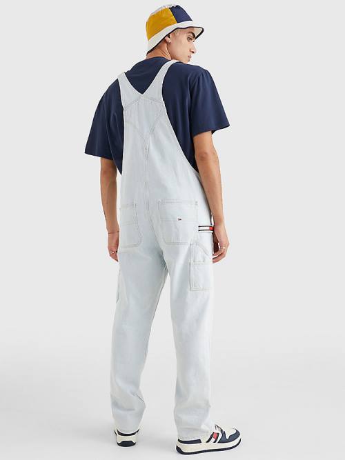 Tommy Hilfiger Tommy Badge Dungarees Jean Pantolon Erkek Denim | TH731KQG