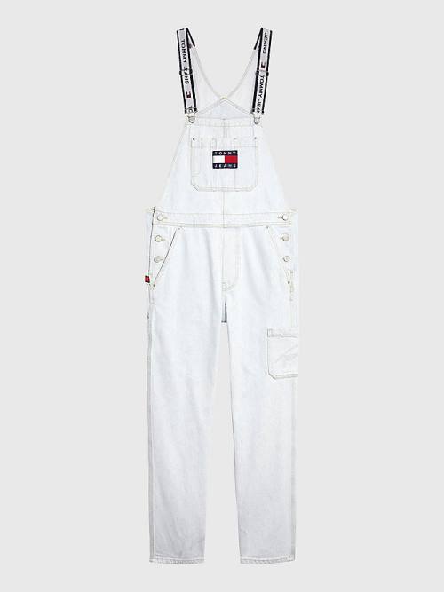 Tommy Hilfiger Tommy Badge Dungarees Jean Pantolon Erkek Denim | TH731KQG