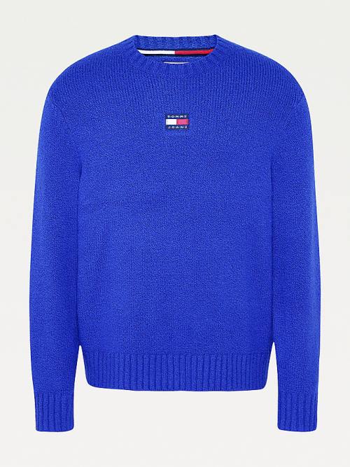 Tommy Hilfiger Tommy Badge Jumper Kazak Erkek Mor | TH490MTP