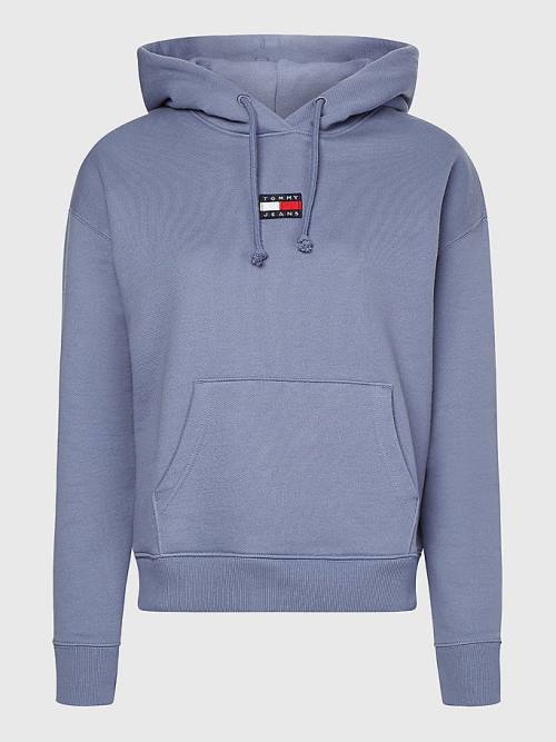 Tommy Hilfiger Tommy Badge Kapüşonlu Sweatshirt Kadın Mor | TH431VRE