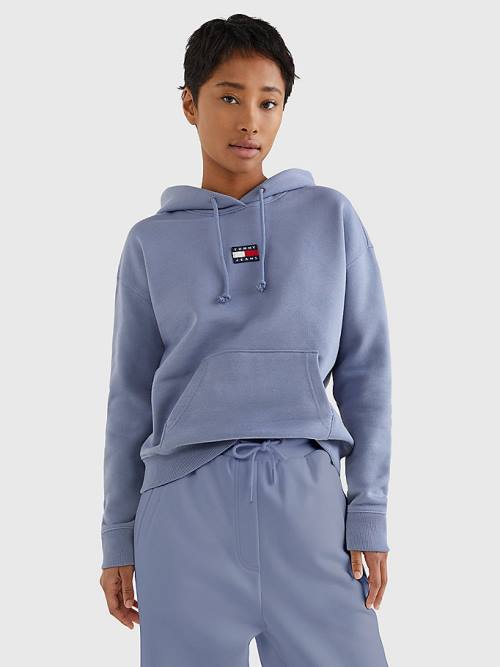 Tommy Hilfiger Tommy Badge Kapüşonlu Sweatshirt Kadın Mor | TH431VRE