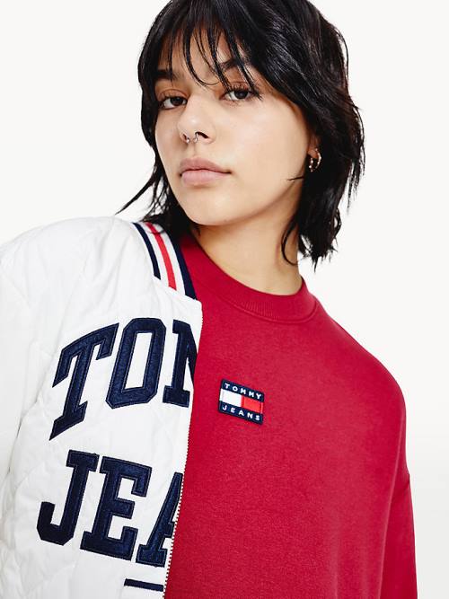 Tommy Hilfiger Tommy Badge Kazak Elbise Kadın Kırmızı | TH502IUQ