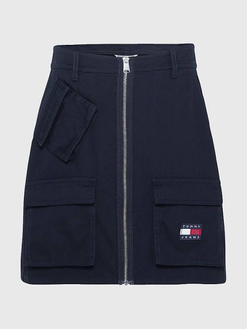 Tommy Hilfiger Tommy Badge Multi-Pocket Mini Etek Kadın Siyah | TH325DRF