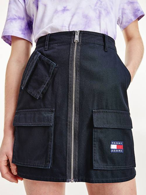 Tommy Hilfiger Tommy Badge Multi-Pocket Mini Etek Kadın Siyah | TH325DRF