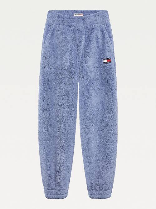 Tommy Hilfiger Tommy Badge Relaxed Fit Fleece Joggers Pantolon Kadın Mor | TH836GBP