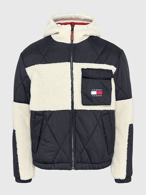 Tommy Hilfiger Tommy Badge Sherpa Ceket Erkek Siyah | TH720JUN