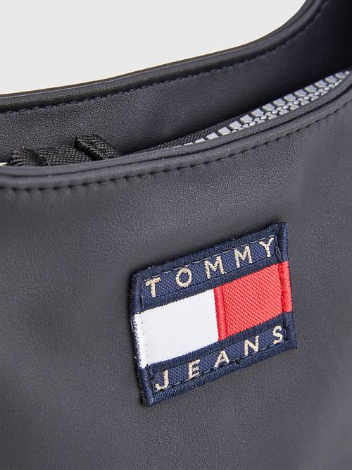 Tommy Hilfiger Tommy Badge Shoulder Çanta Kadın Siyah | TH247QVN